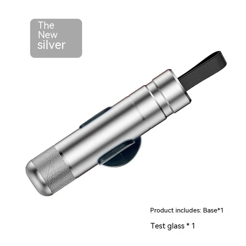 Aluminium alloy car safety escape hammer with seatbelt cutter, 88mm length with sand-blasted finish
