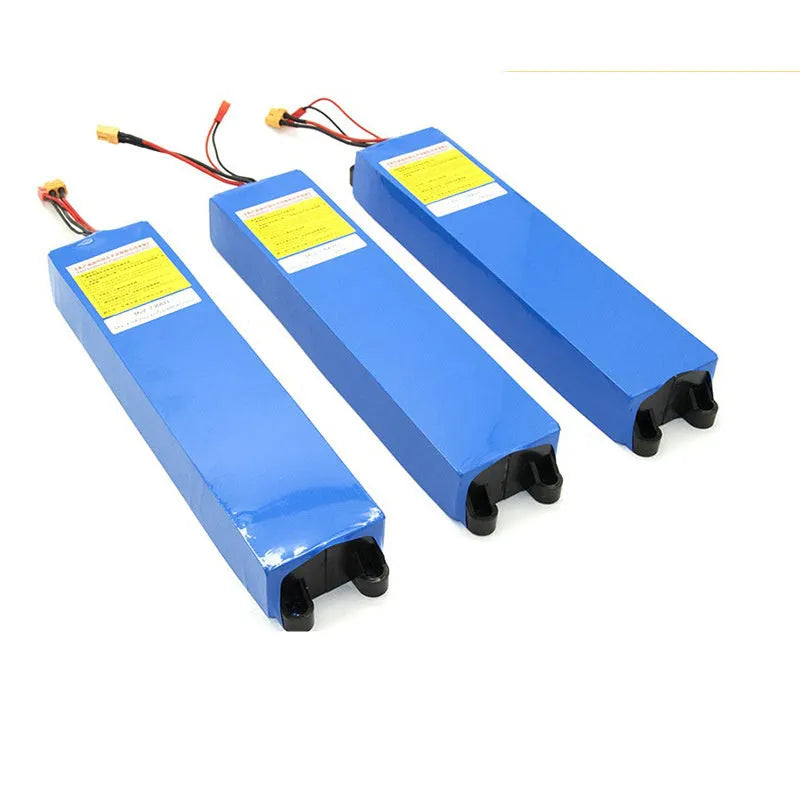 36V electric scooter lithium battery pack showing capacity options of 6.6Ah, 7.8Ah, and 10.4Ah