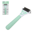 Pet grooming comb for knot untying float hair cleaning in green yellow plastic metal with comb x1