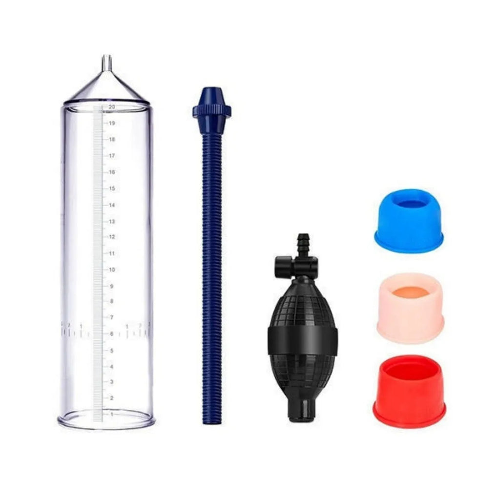 Male minimalist home exercise machine silicone cover accessory with plastic valve exerciser