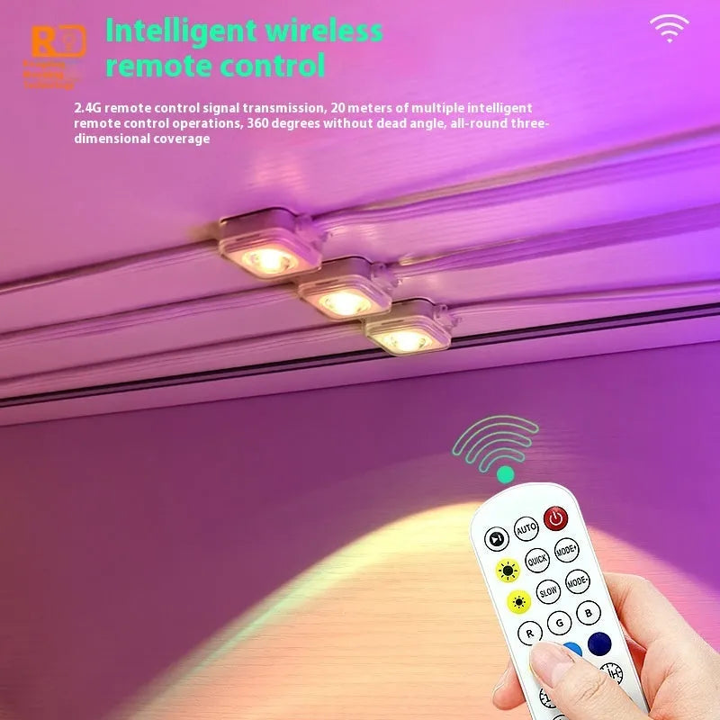 Planetary design outdoor lighting string for eaves and courtyard decoration with remote control
