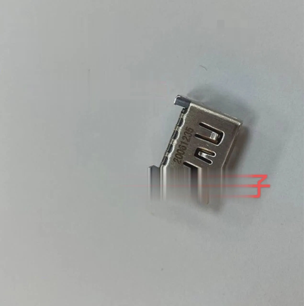 Silver HDMI interface host socket for gaming console and entertainment system repairs