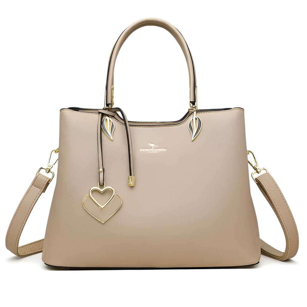 Women's PU leather messenger bag with multiple compartments in various colour options