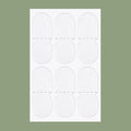 Transparent TPU ear support patches showing frosted and clear options with 0.1cm thickness