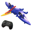 Remote control pterosaur quadcopter with night light, metal body, 30-50cm size, headless mode and hover.