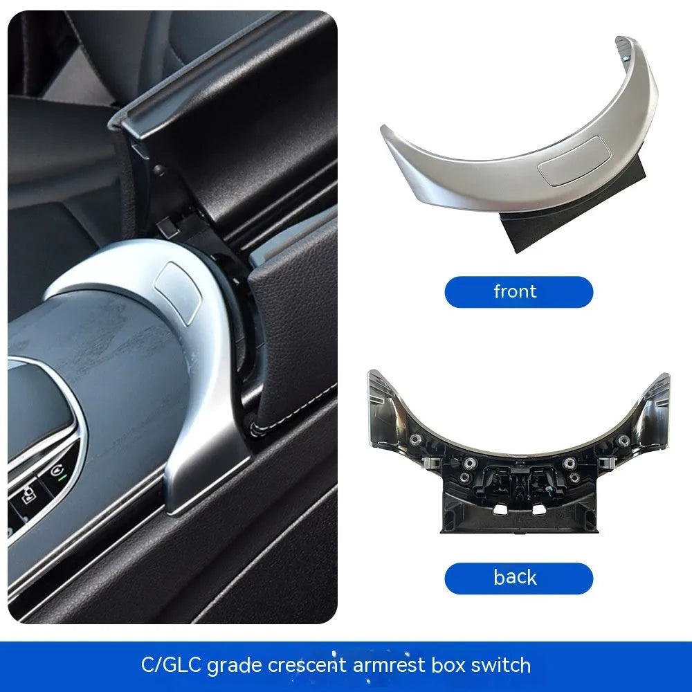 Mercedes-Benz C-Class and GLC armrest box button panel with electroplated finish in three colour options