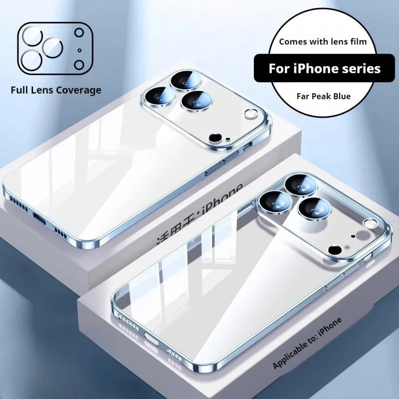 Ultra-thin silicone phone case for Apple iPhone 16 Pro Max in transparent finish with soft rubber material