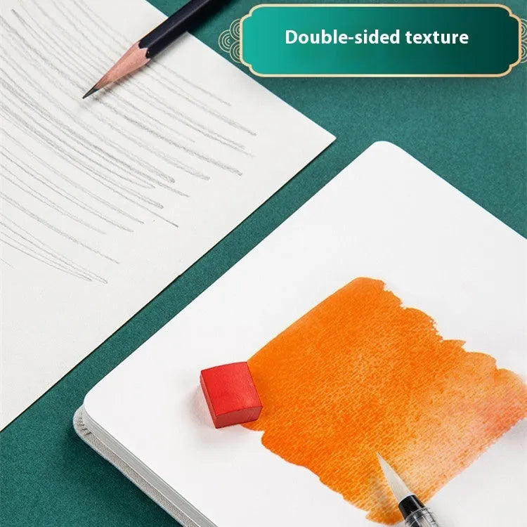 Feiluniao handmade fabric watercolour notebook with 185mm length and artistic cover designs
