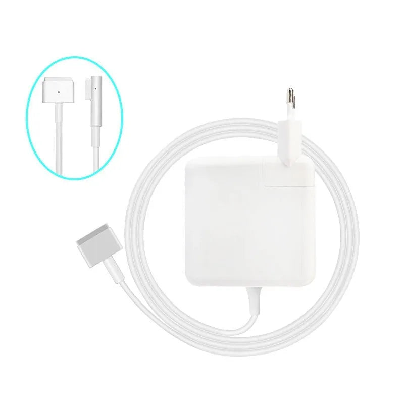 Laptop power charger adapter 45W 60W 85W with L and T head options for Macbook, colour box packaging