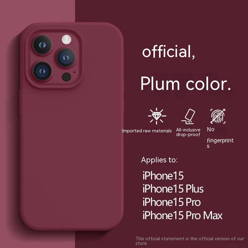 Frosted liquid silicone phone case for iPhone in sunflower colour with all-inclusive fit and cream glue texture