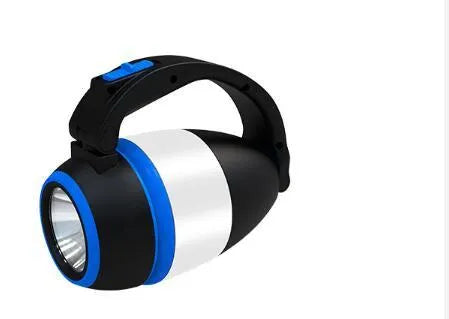 Black green 3-in-1 multifunctional LED table lamp and foldable camping flashlight.