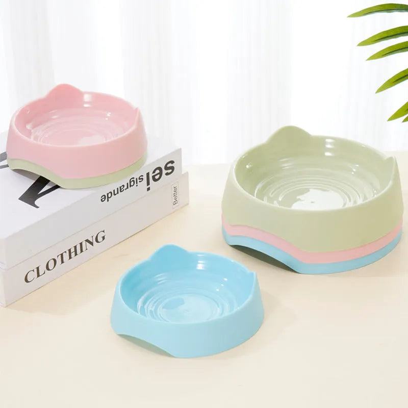 Ceramic slow feeder dog bowl with puzzle maze design in blue, green, or pink colour for fast-eating dogs