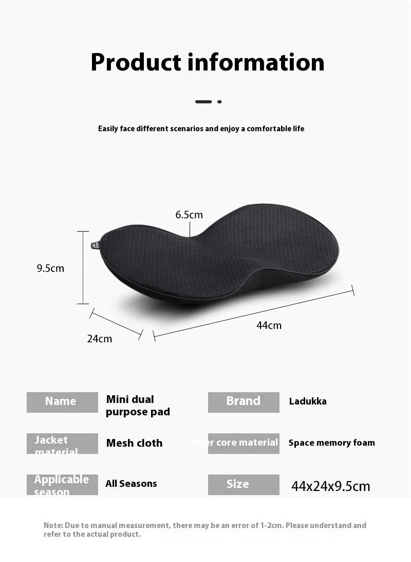 Flat car seat cushion with memory foam filler in beige, black, brown, and red colour options.