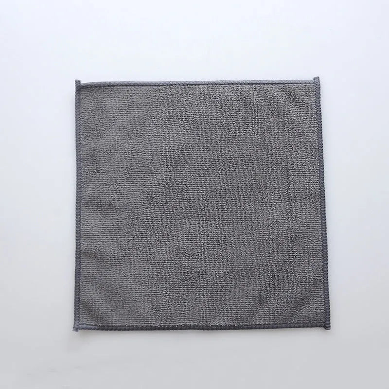 Grey square microfiber kitchen cleaning cloth for pots and bowls