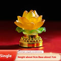 Chinese style Buddha lotus lamp in yellow ABS plastic for household decoration