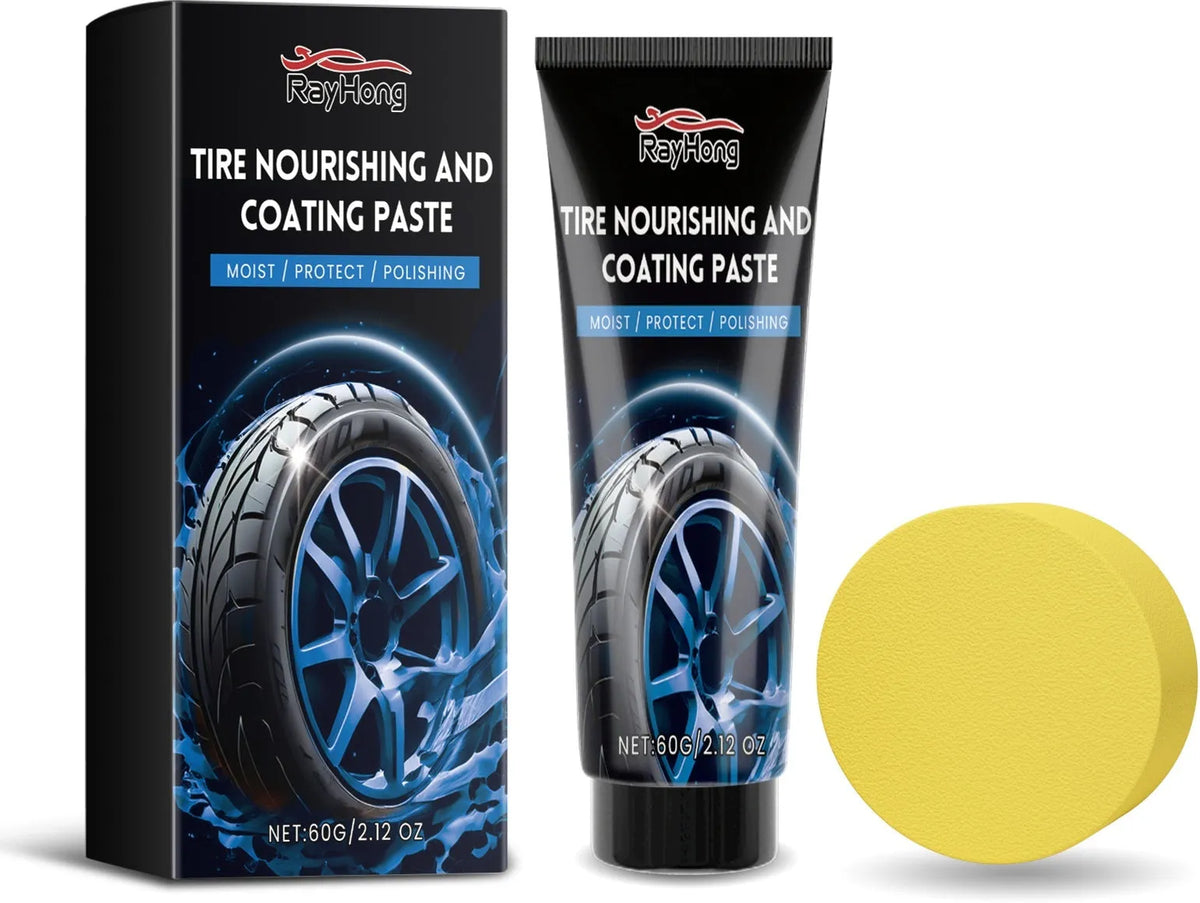 60ml tyre nourishing and coating paste tube with sponge applicator for automotive tyre refurbishment and retreading