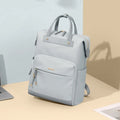 Women's large capacity backpack in apricot colour with adjustable shoulder straps