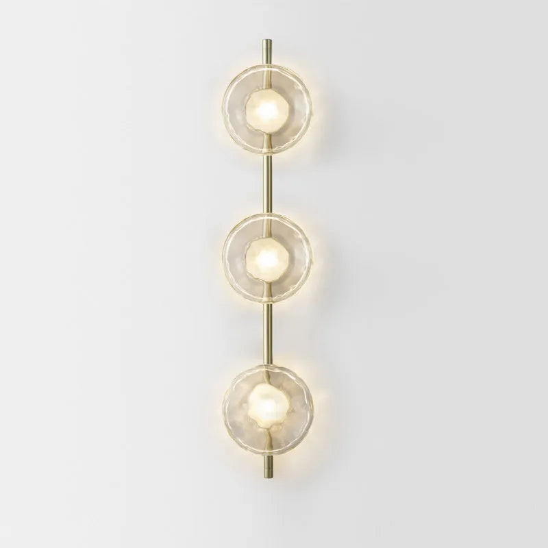Bedside hotel wall lamp with iron construction and choice of glass shades including long brush holder style