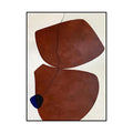 Hand-painted abstract wabi-sabi style oil painting on canvas, unframed and rolled, with modern minimalist design