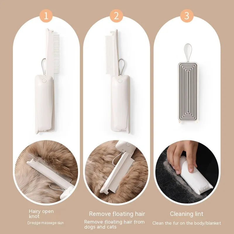 ABS plastic pet grooming brush for dog and cat hair removal with colour options