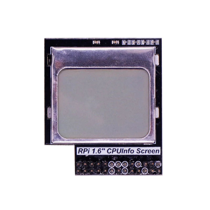 1.6 inch LCD display for Raspberry Pi showing CPU information with a backlight switch.