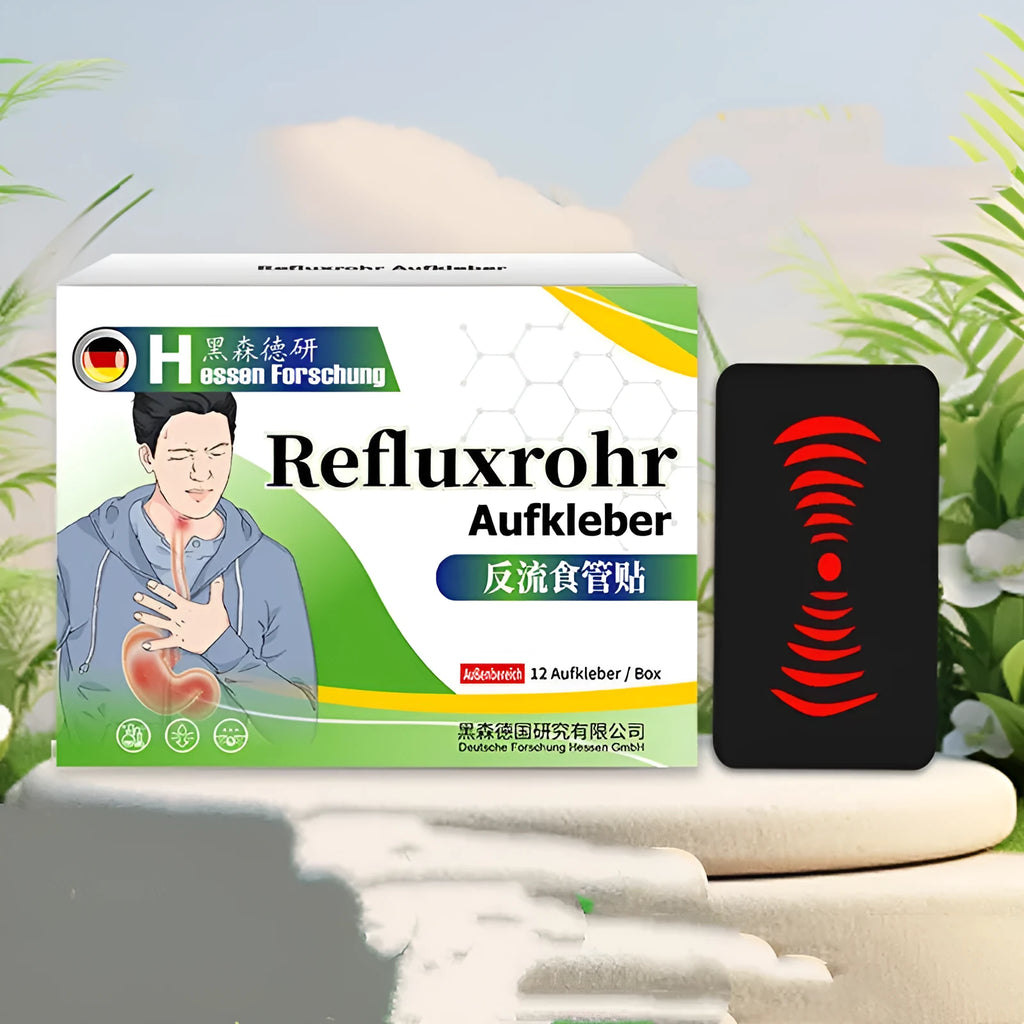 Box of 12 gastrointestinal patches for acid reflux and heartburn relief