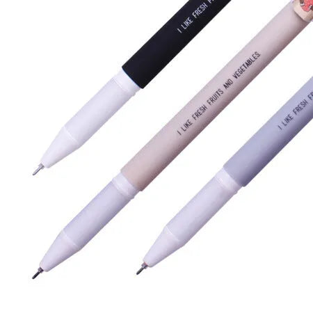 Black full needle tube gel pen with 14.1x1.1cm plastic body for office and stationery use