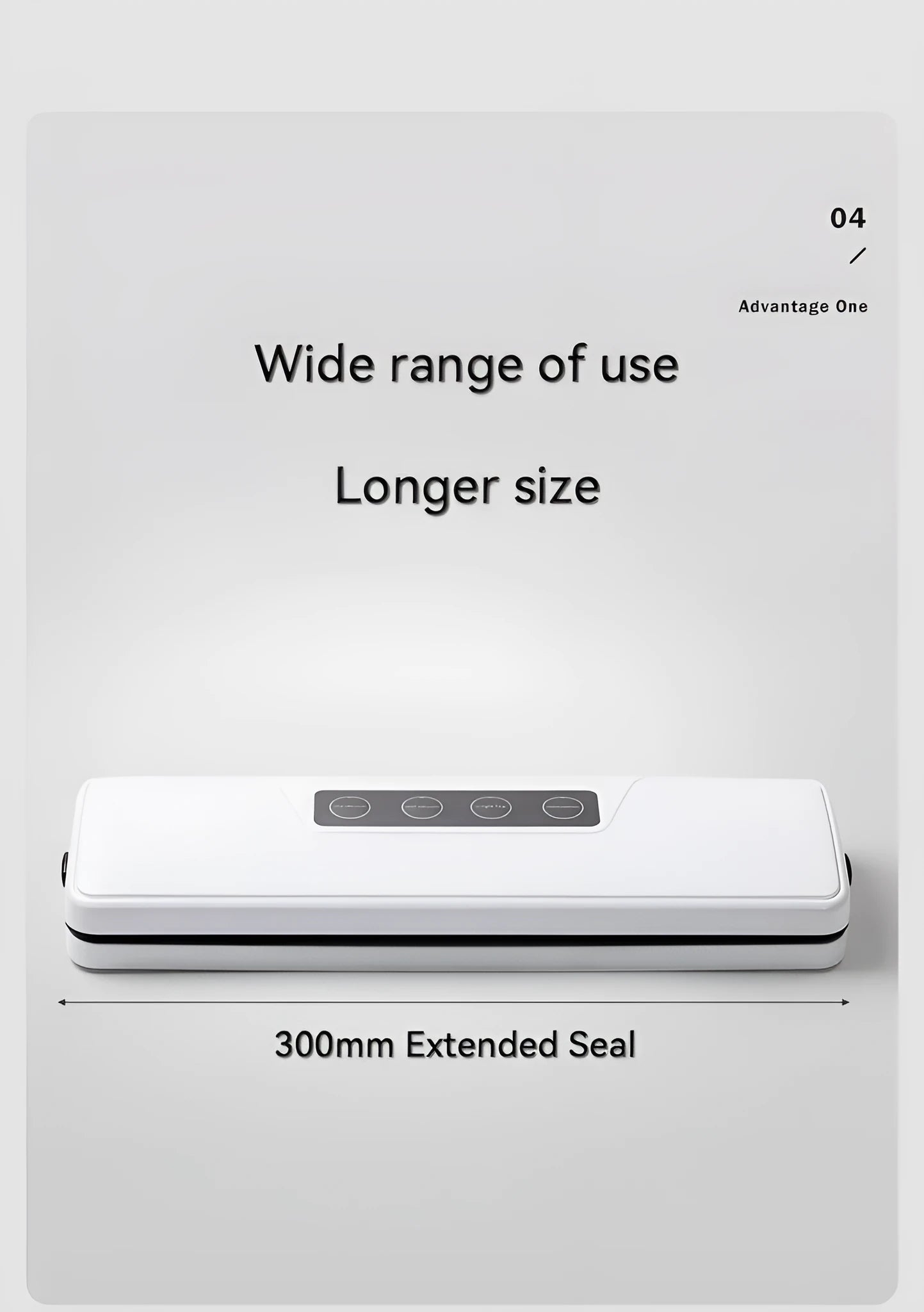 Compact white automatic vacuum sealer machine for household food preservation with wireless charging capability