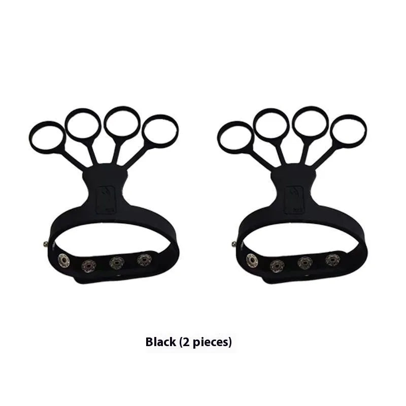Basketball shooting brace training equipment showing five-finger and three-point guidance system.