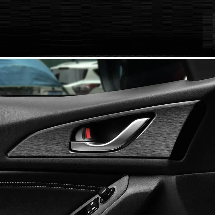 Unksera car interior modification kit with vinyl sticker sheets for dashboard, centre console, and door handles.