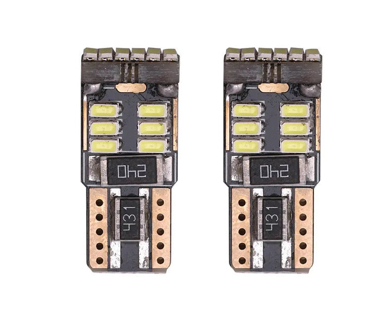 T10 12V automotive LED width indicator light white 6000K with PC board construction