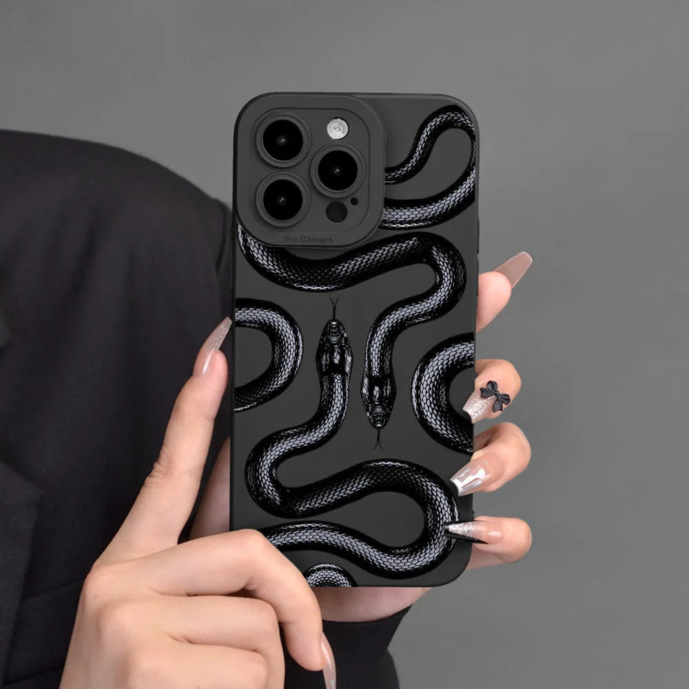 Soft shell protective cover for Apple iPhone in black, shockproof and anti-fingerprint design