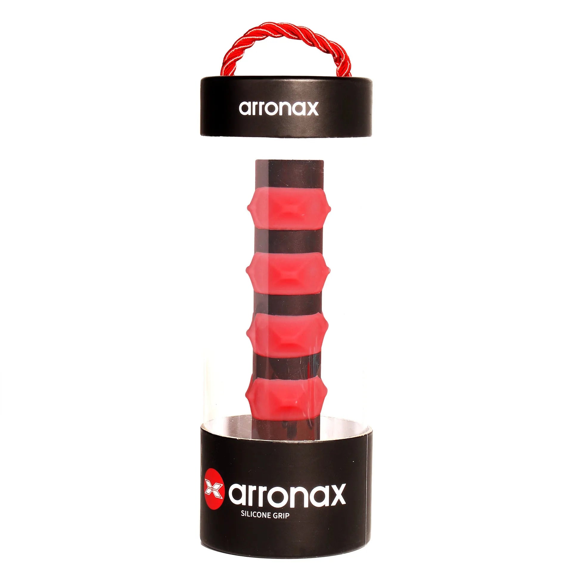 Silicone racquet hand rubber buckle in multiple colours showing 17.6 x 6.4 cm dimensions