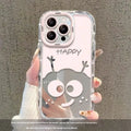 Creative white coal ball design silicone phone case for iPhone shockproof protection