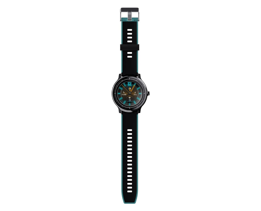 Kospet PROBE 1.3 inch smart watch in green or red colour with silicone strap