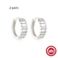 Geometric circle stud earrings in S925 sterling silver with electroplated gold or silver finish