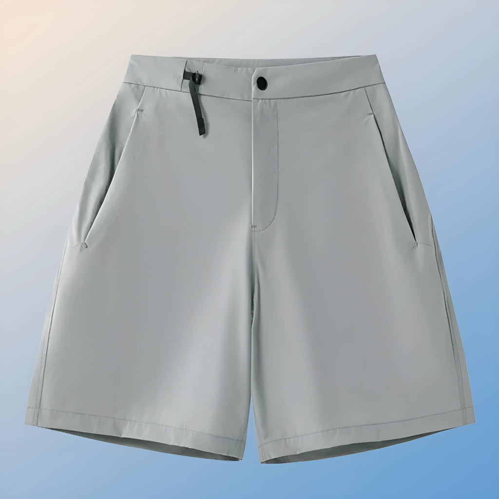 Men's quick-drying sports shorts in Army Green colour with 3D elastic construction.