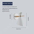 Macaron simple modern decoration wall lamp in Nordic style with iron shade in black finish