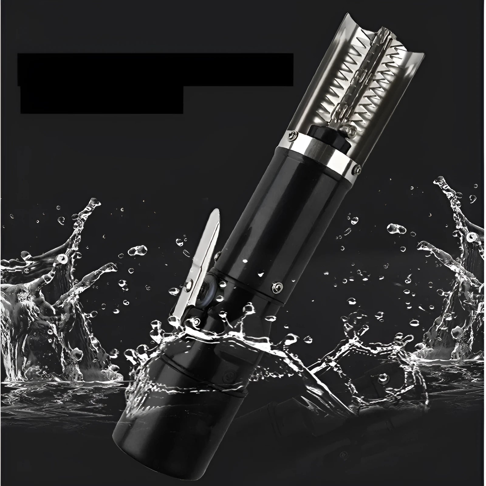 Black electric fish scale scraper tool with brush head and wireless base