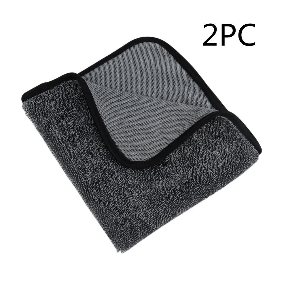 Grey microfiber car wash towel measuring 40x40cm for automobile cleaning