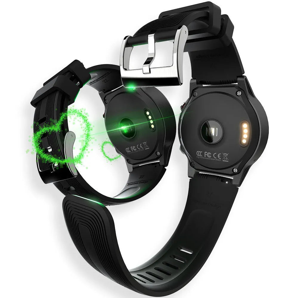 Black men's smart watch with 1.3-inch screen showing fitness metrics and Bluetooth calling function