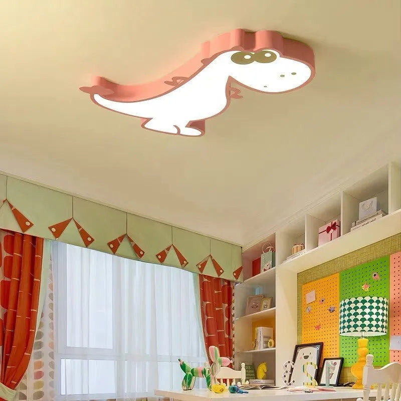 48cm cartoon dinosaur ceiling light with dimming feature in modern style