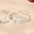 925 sterling silver couple bracelets with snake motif and secure buckle clasps in New Chinese style