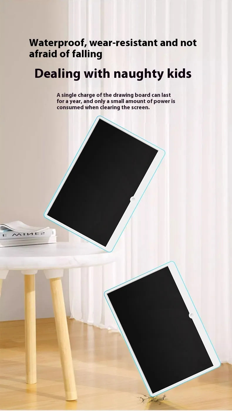 19-inch LCD children's drawing board with stylus in blue and white colour