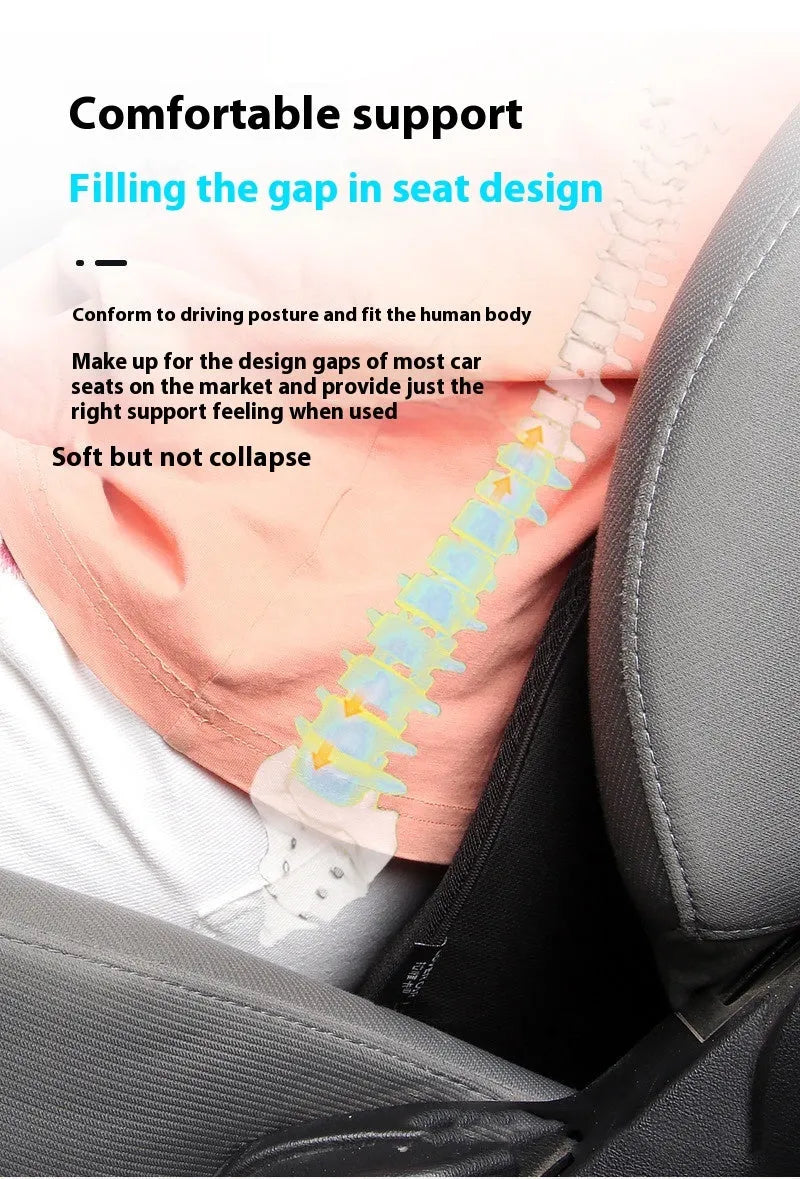Flat car seat cushion with memory foam filler in beige, black, brown, and red colour options.