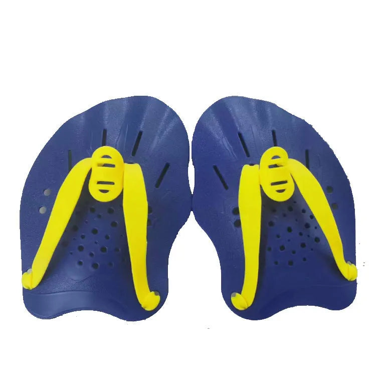 A pair of swim training paddles for freestyle stroke drills, shown in one of the available colours.