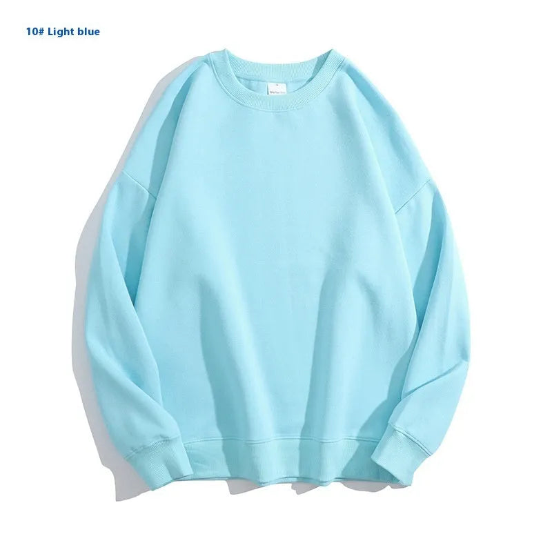 Cotton off shoulder pullover sweater in a solid colour with round neck and long sleeves.