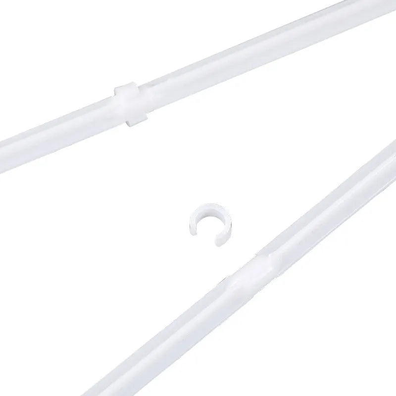 White plastic car window flag holder clip shown mounted on a vehicle window.