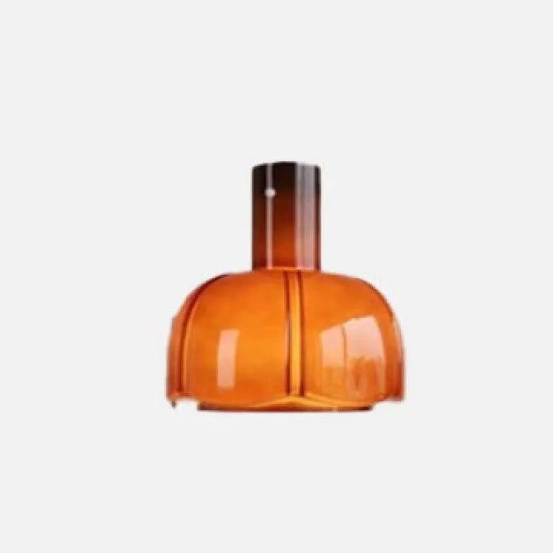 Medieval retro glass bud chandelier pendant light in caramel colour with tricolour dimming