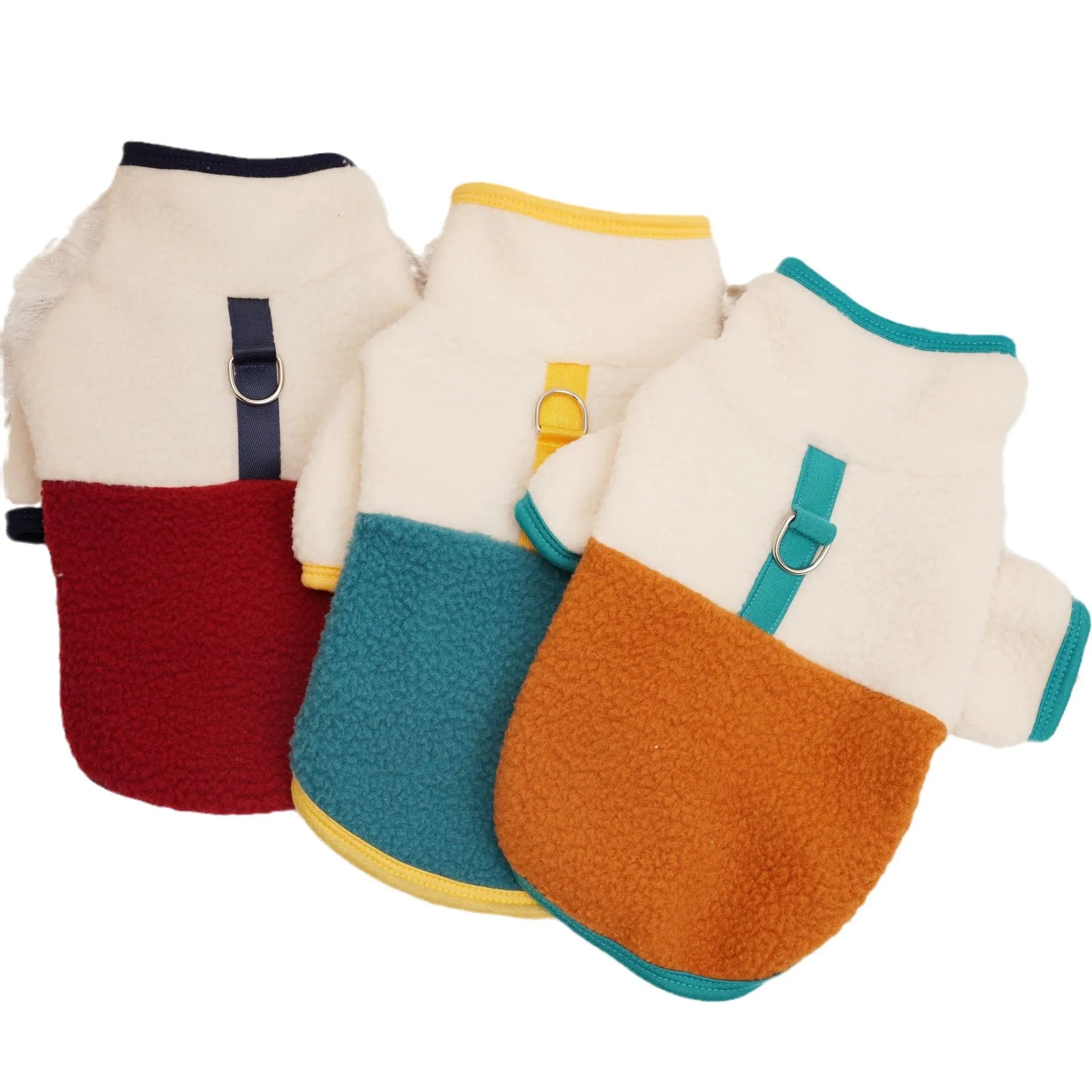 Lambswool fleece pet sweatshirt in caramel colour showing casual styling for dogs or cats